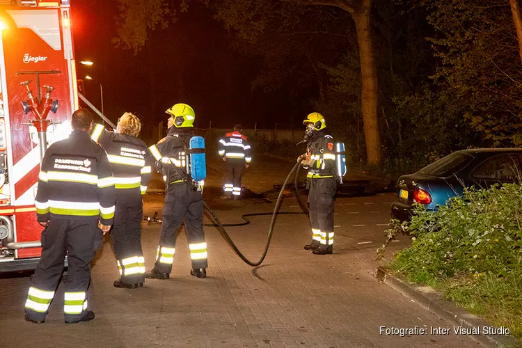 Buitenbrand aan de Rutherfordstraat in Haarlem