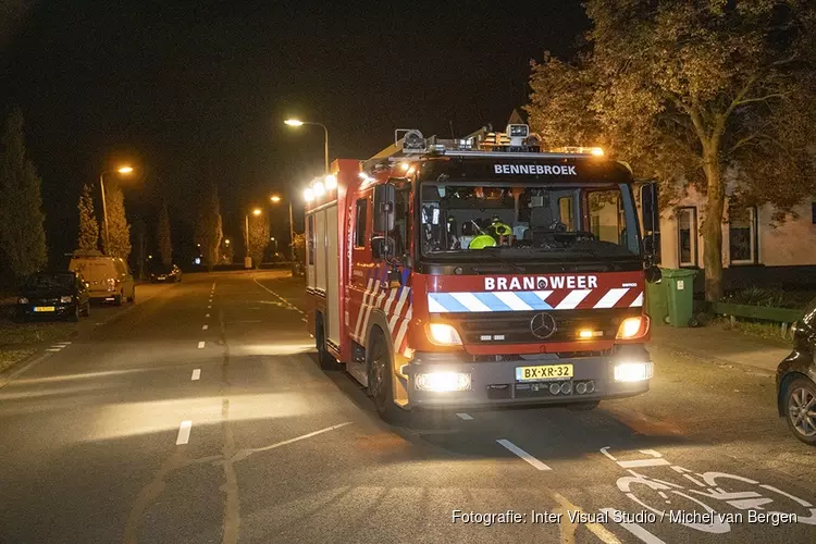 Brand in tuin bij de Van Verschuer Brantslaan in Bennebroek