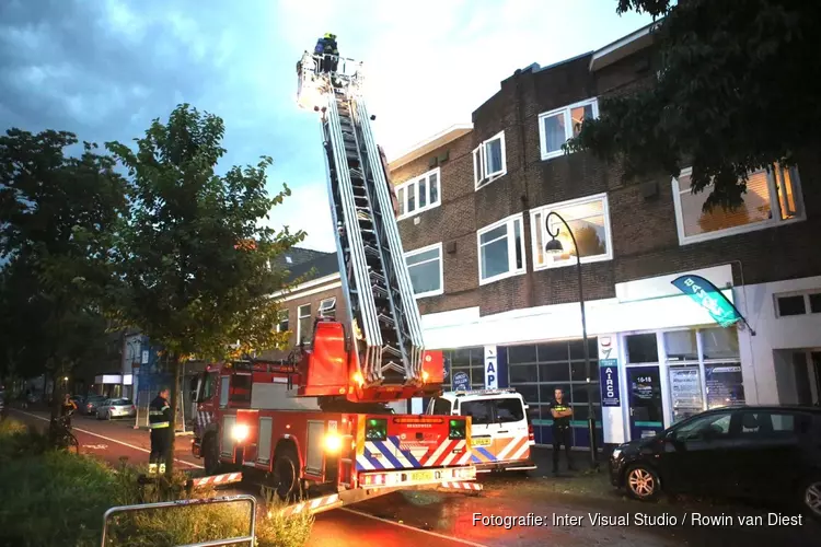 Brand door blikseminslag in Haarlem