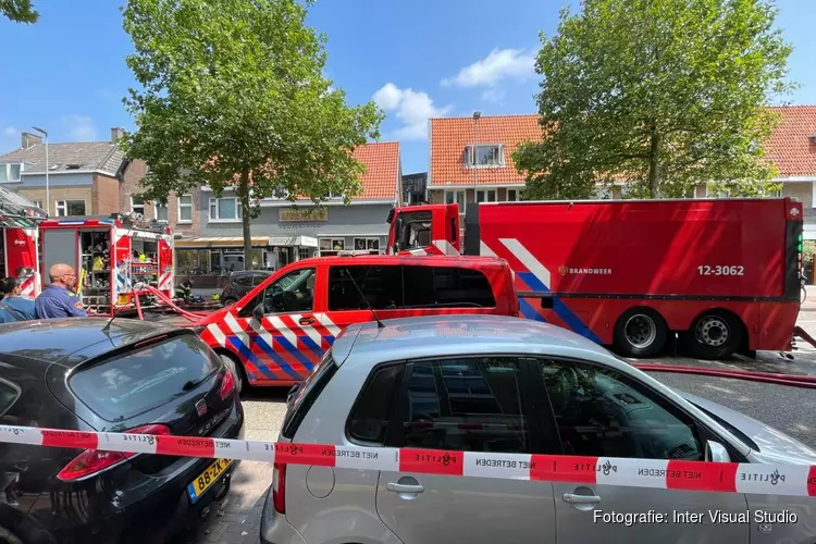 Brand bij stomerij in Haarlem