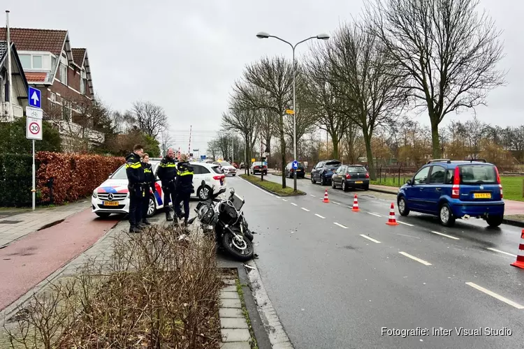 Motorrijder gewond bij ongeval in Bloemendaal