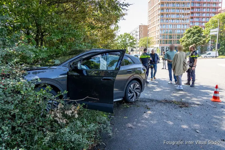 Auto tegen boom gereden in Haarlem