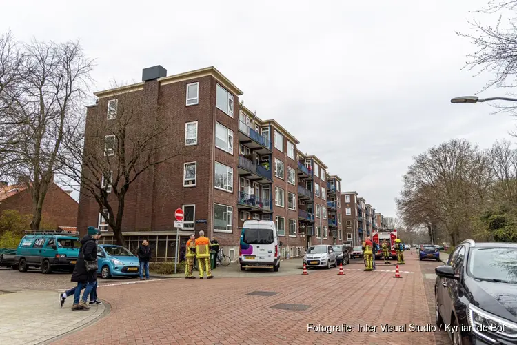 Gaslek aan Mr Jan Gerritsenlaan in Haarlem