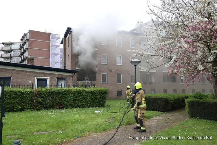 Brand ontstaan aan flat in Haarlem: hond gereanimeerd