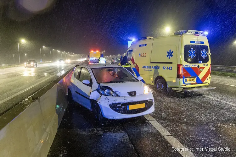 Spekglad: ongevallen door hagel op de A9 en A5