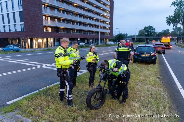 Persoon op fatbike gewond na aanrijding op Leidsevaart in Haarlem