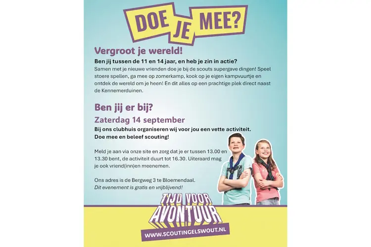 Doe mee met de Elswoutgroep: Ga op avontuur in de natuur!